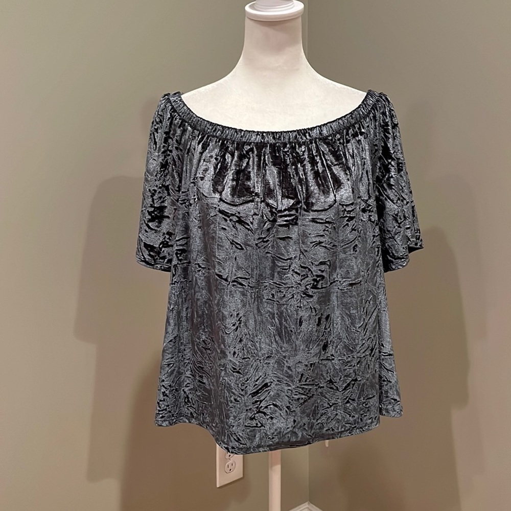 Knox Rose Crushed Velvet Top